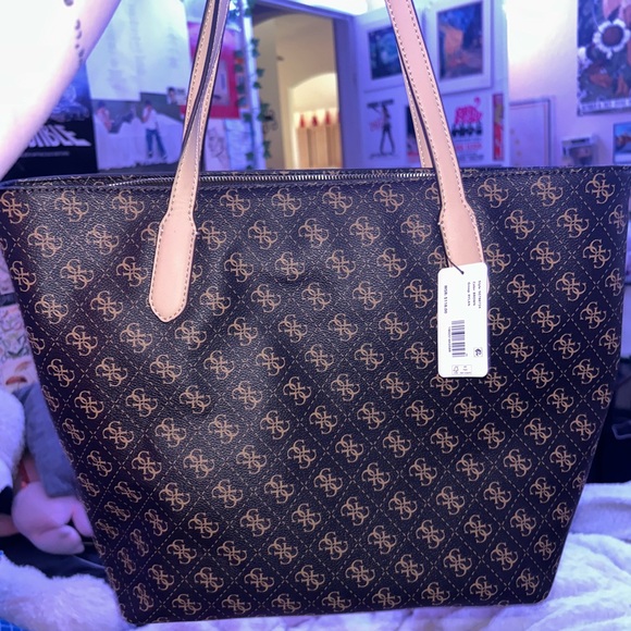 Rylan Monogram, Guess Top Zip Tote - Picture 3 of 11